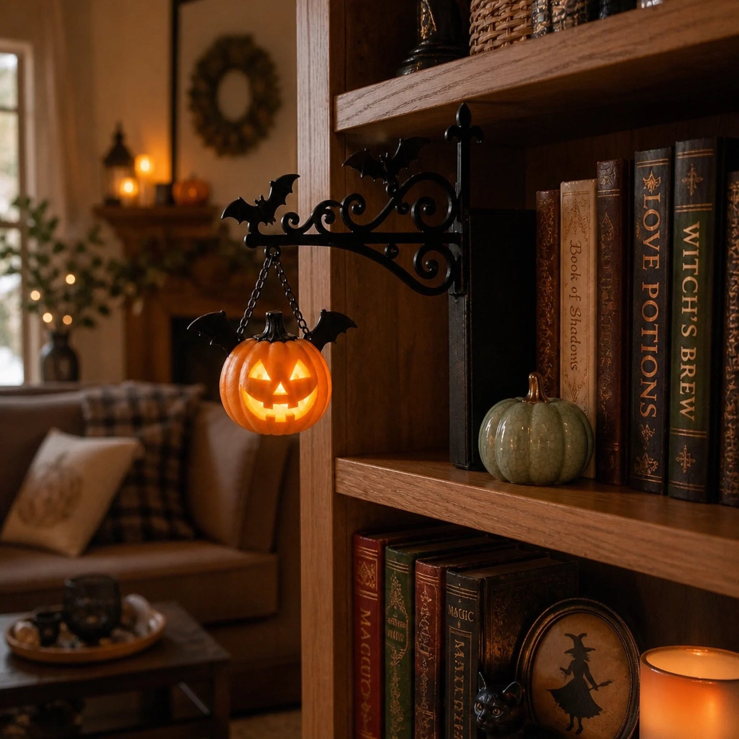Bookshelf Lantern Light - Bookish Gifts For Book Lovers, Bookworms, Readers - Light Up Your Reading Nook