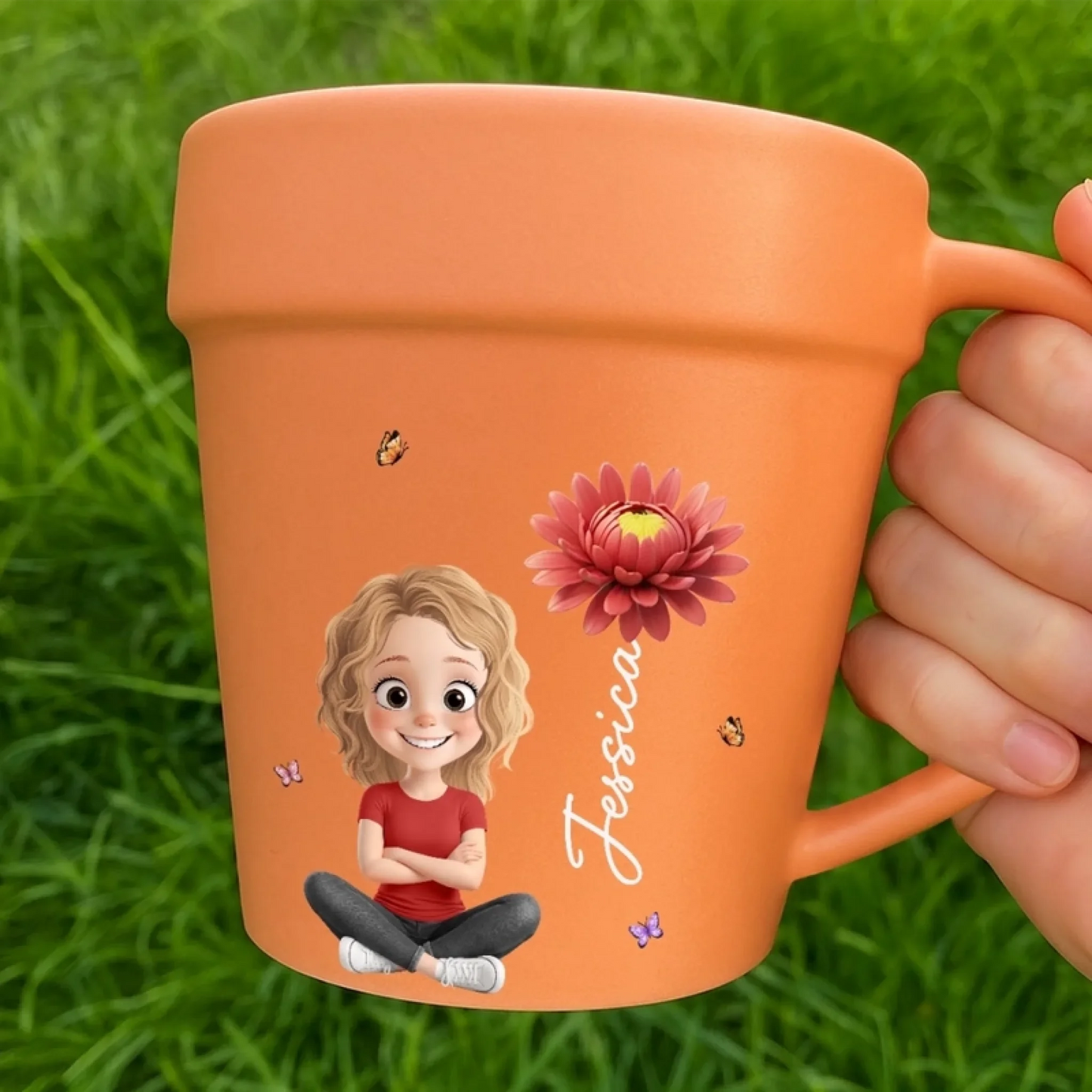Custom Plant Pot Ceramic Mug - Personalized Birthda (2)