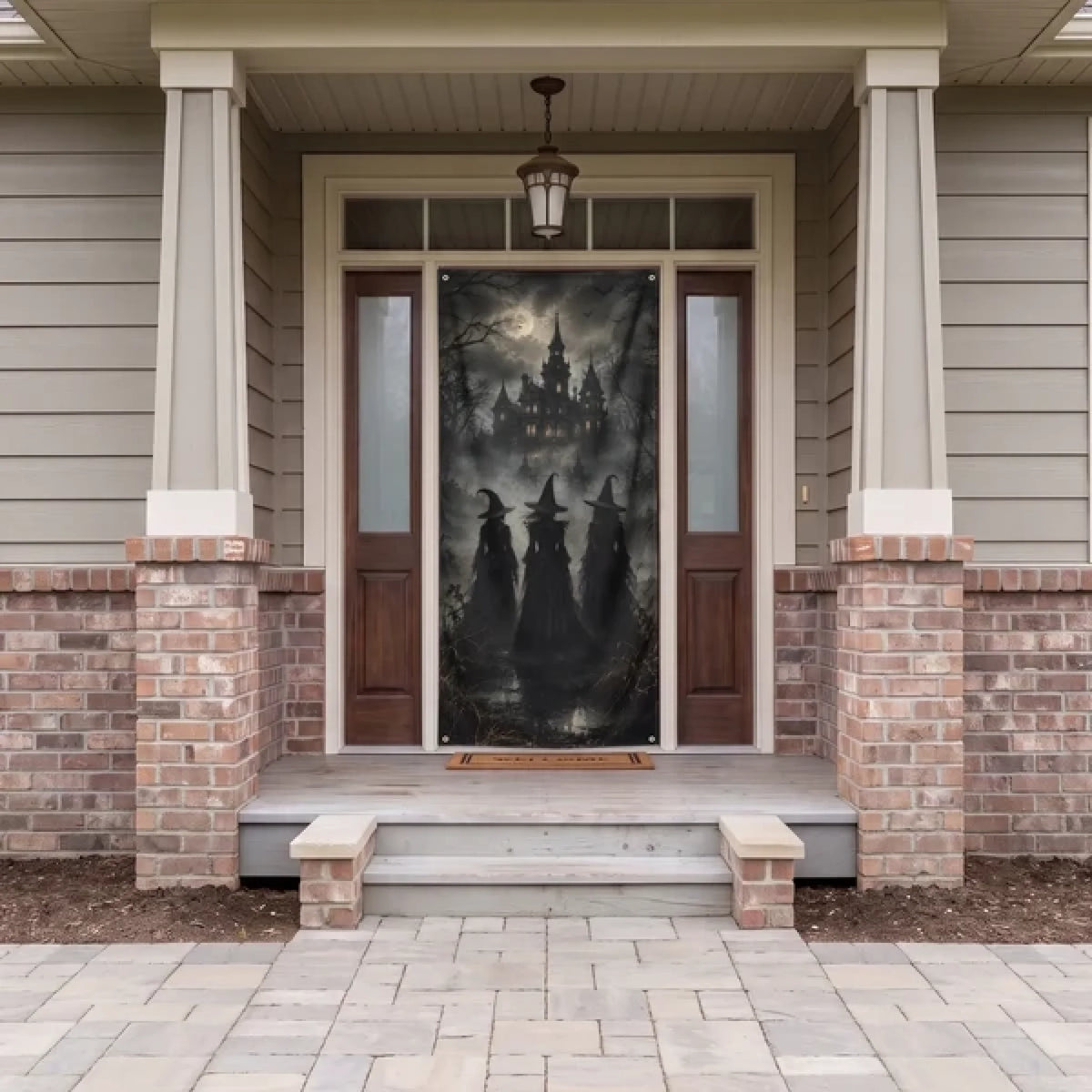 Halloween_Door_Decorations_Creepy_Scary_Pumpkin_Tunnel_Personalized_Door_Cover_5