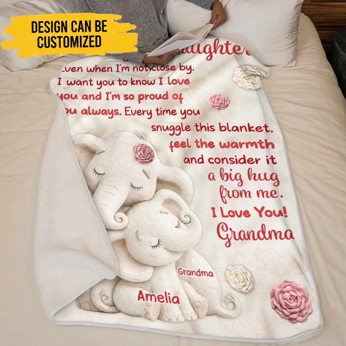 Custom Blanket - Personalized Birthday Gifts For Granddaughter - Consider This A Big Hug