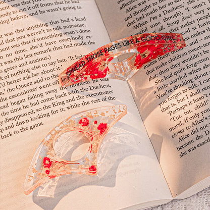 Custom Resin Book Page Holder - Personalized Bookish Gifts For Book Lovers, Bookworms, Readers - Spread Those Pages