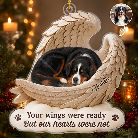 Custom Photo Acrylic Ornament - Personalized Pet Christmas Memorial Sympathy Gifts For Dogs, Cats - My Best Friend Forever Always