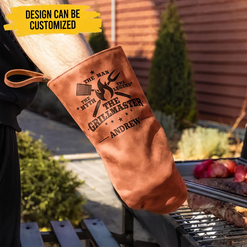 Grill Master, King Of The BBQ - Personalized Grill Gloves