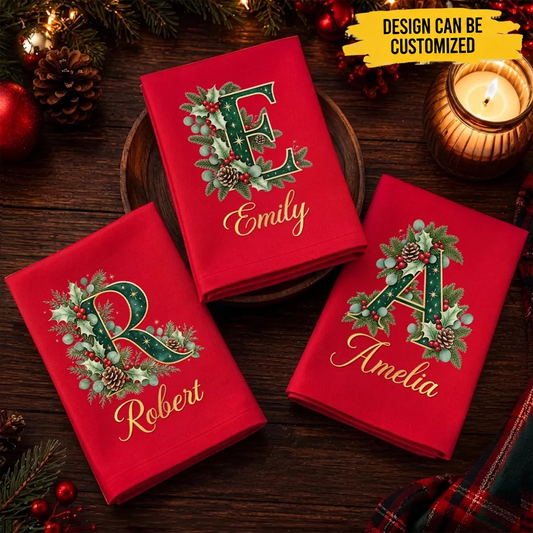 Custom Cotton Napkin - Personalized Christmas Birthday Gifts For Mom, Dad, Brother, Sister - Home Feels Better Together