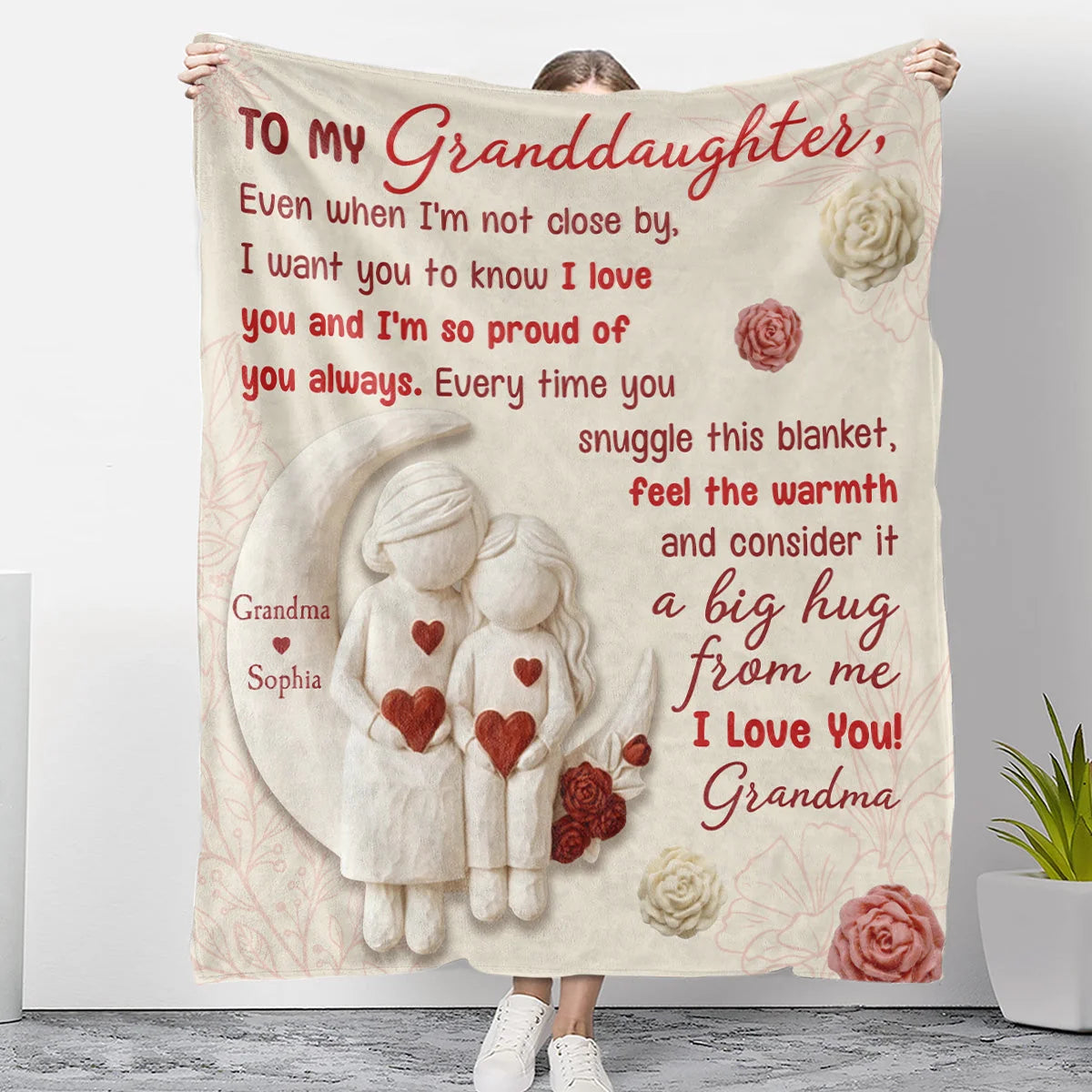 Custom Fleece Blanket - Personalized Birthday Gifts For Granddaughter - I Want You Know How Much I Love You