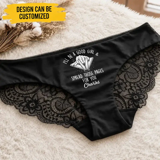 Custom Panty - Personalized Funny Book Lover Underwear Gift For Wife, Girlfriend, Book Worm - My Good Girl Reads