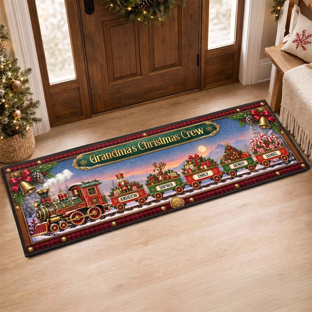 Custom Runner Rug - Personalized Christmas Birthday Gifts For Mom, Dad, Brother, Sister - Our Favorite Time Together