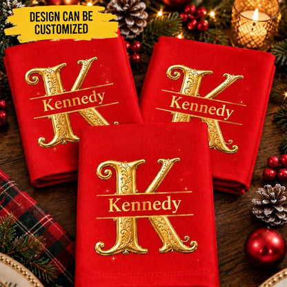 Personalized Cotton Napkin - Christmas Gift For Family - Christmas Tastes Like Home