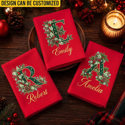 Custom Cotton Napkin - Personalized Christmas Gifts For Family And Friends - Festive Holiday Table Decor