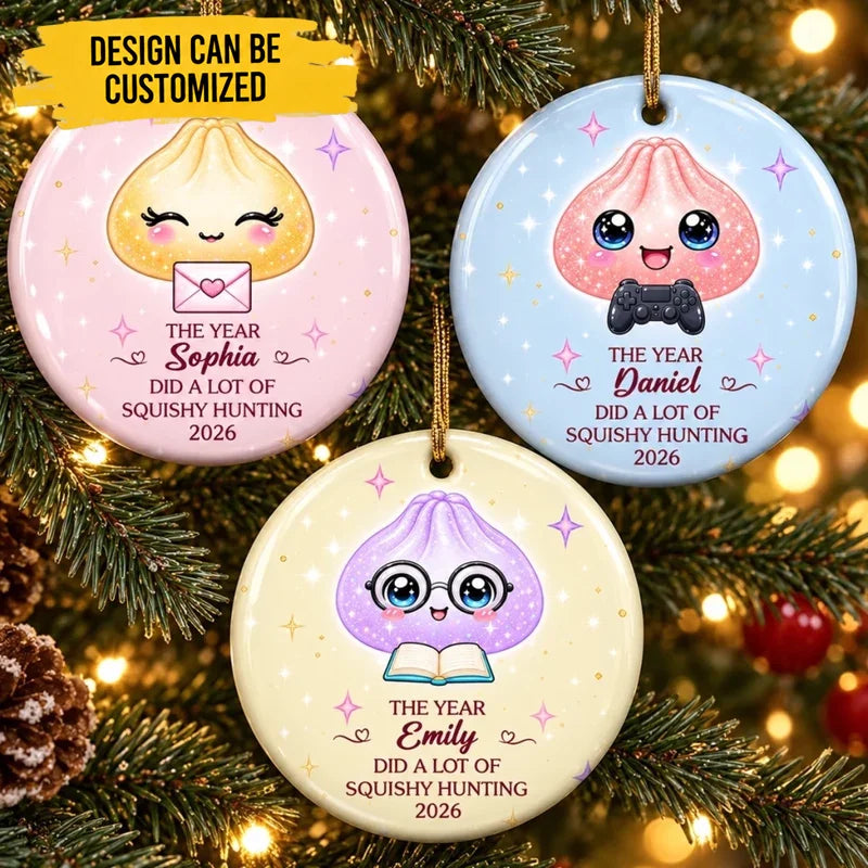 Custom Ceramic Ornament - Personalized Christmas Birthday Gifts For Kids - Little Dumpling Big Joy